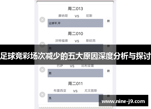 足球竞彩场次减少的五大原因深度分析与探讨