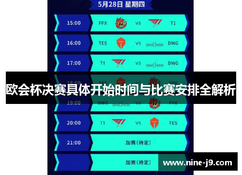 欧会杯决赛具体开始时间与比赛安排全解析